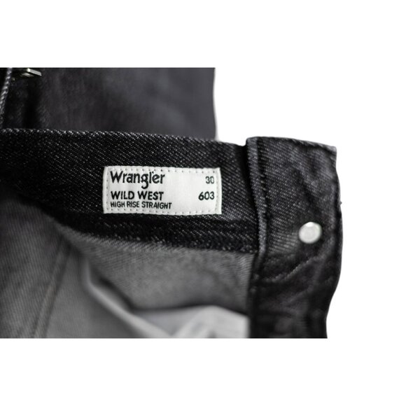 Wrangler's Women's W30 L28  High Rise Straight Wild West Black NWT - Picture 7 of 8